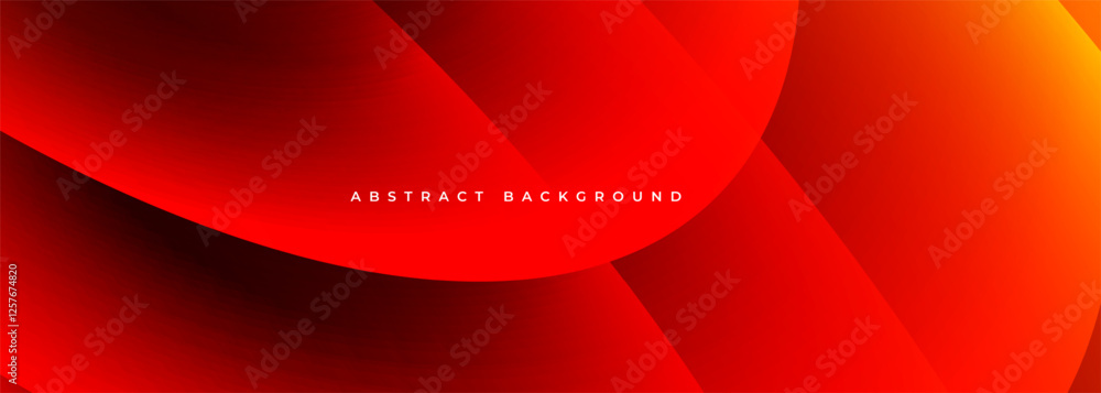 Aufkleber Abstract modern red background with circles and circular shapes. Wide vector illustration graphic design banner template.