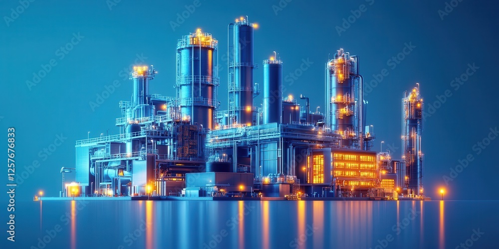 Poster iot-integrated smart manufacturing system with real-time data monitoring symbolizing industrial conn