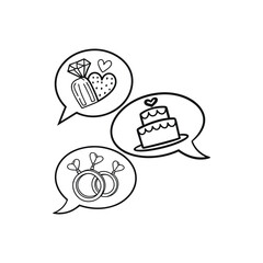 Hearts. Hand-drawn design elements