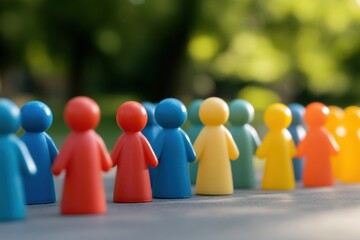 row of Colorful Game Pieces