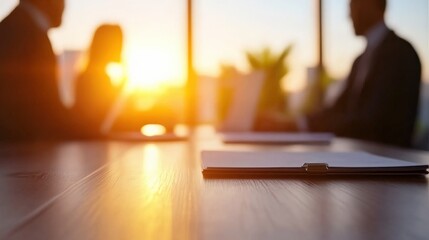Business Meeting at Sunset