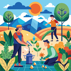 Sustainable Farming: Earth Day Irrigation Practices soil crops field water green