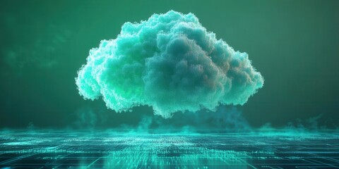 Quantum cloud computing platform providing remote access to scalable quantum systems symbolizing accessibility and innovation