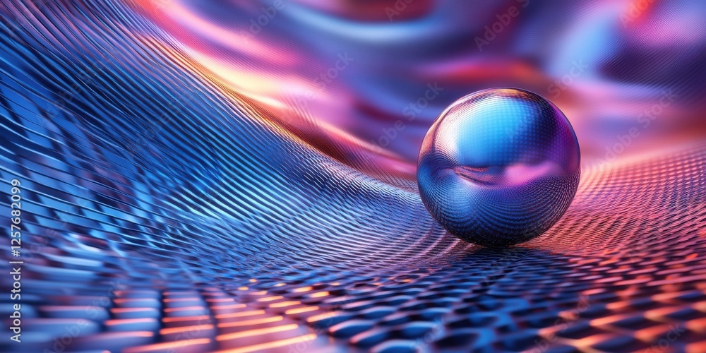 Poster quantum simulation advancing material science for next-gen discoveries representing scientific progr
