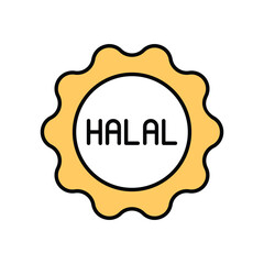 Halal vector icon 