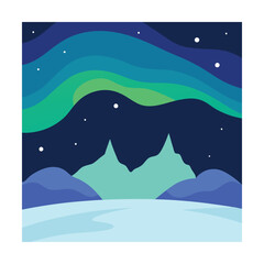 winter landscape with mountains