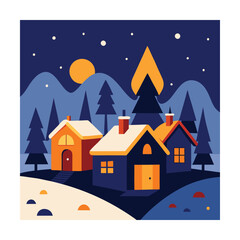 Obraz premium house in the night