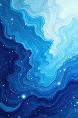 Celestial blue and white hues, layered brushstrokes , wallpaper, color, vibrant