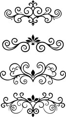 Vintage border and divider vector set