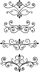 Vintage border and divider vector set
