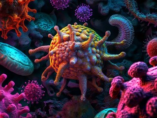 Immune Cells: A Variety of Cells Part of the Immune System Such As Dendritic, Mast, Neutrophil, Macrophage, Phagocytosis, Natural Killer, B, T, Eosinophil, Basophil