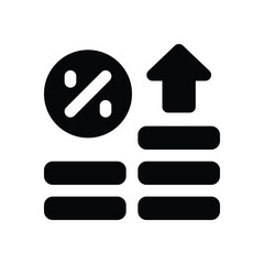 interest rate solid icon. vector icon for your website, mobile, presentation, and logo design.