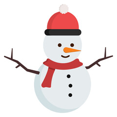 Snowman cartoon icon isolated on white background.