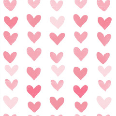 A seamless pattern of tiny pink hearts on a white background. The simple and minimal design evokes warmth and romance.