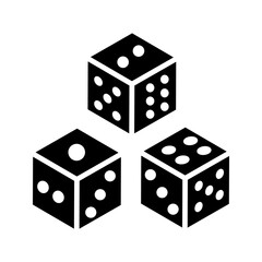 Dadu icon on white background