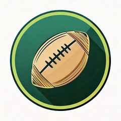 Light brown rugby ball simple icon on a white background