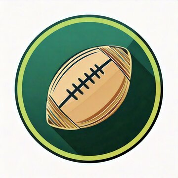 Light brown rugby ball simple icon on a white background