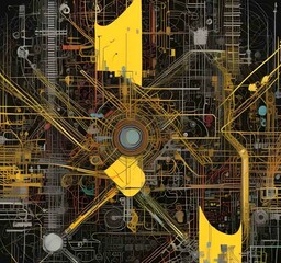 Obraz premium Illustration of abstract technology background.