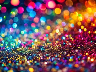 Abstract Multicolored Glitter Macro Photography Background - Modern Design
