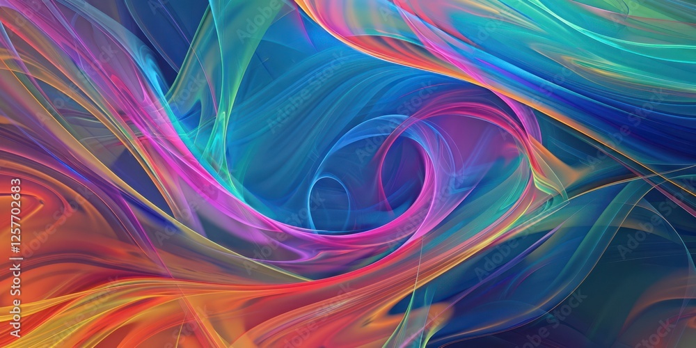 Aufkleber wave abstract background captivating masterpiece features a symphony curve flowing smooth transparen