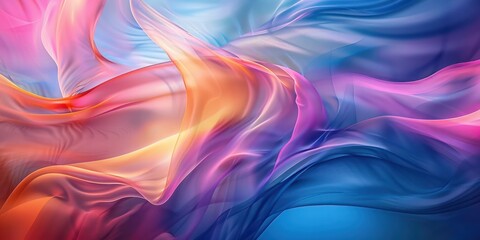 Fototapeta premium Wave abstract background captivating masterpiece features a symphony curve flowing smooth transparent panoramic