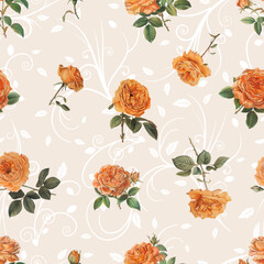 Lovely and Beautiful Spring Flowers Pattern for Fabric, Wallpaper, and More