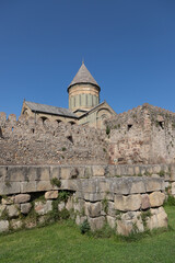 The ancient Orthodox Christian Svetitskhoveli Cathedral in Mtskheta, Georgia