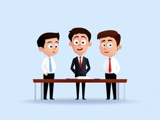 three businessmen meeting at a table