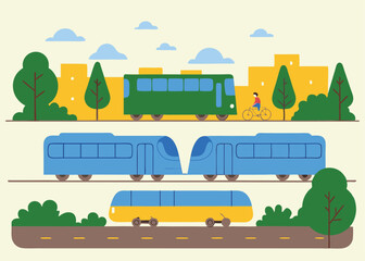 Eco-Friendly Transportation: A Sustainable Earth Day Vision Bus Green Train Reuse