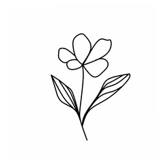 tree with leaves flower isolated on white background vector illustration of a flower abstract flower background hand drawn flowers vector floral background