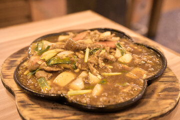 Tofugericht mit Gemüse, Restaurant-Essen, Taiwan