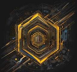 Illustration of abstract technology background.