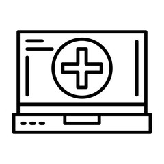 Fototapeta premium Add Laptop Interface Icon