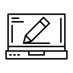 Edit Laptop Interface Icon