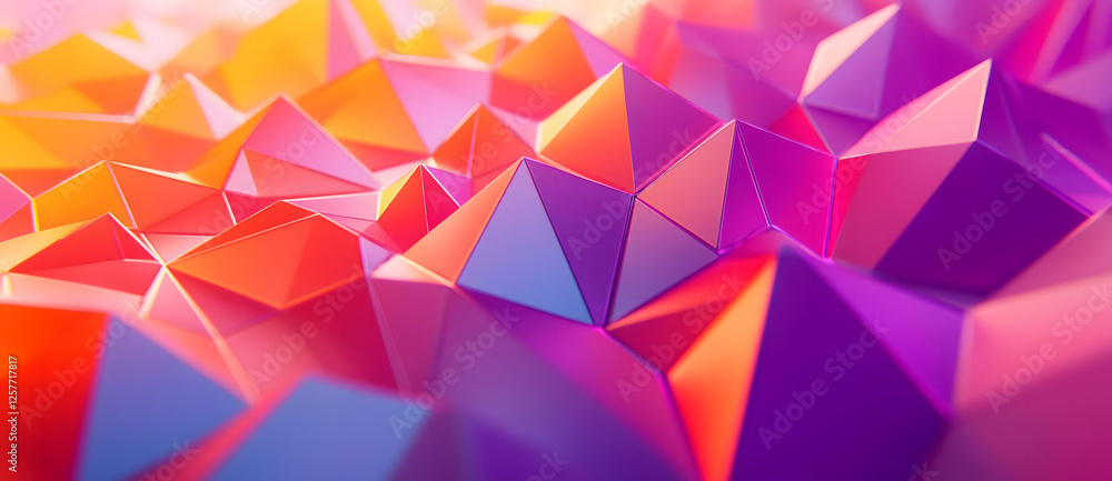 Poster abstract colorful low poly background with vibrant geometric shapes and triangles