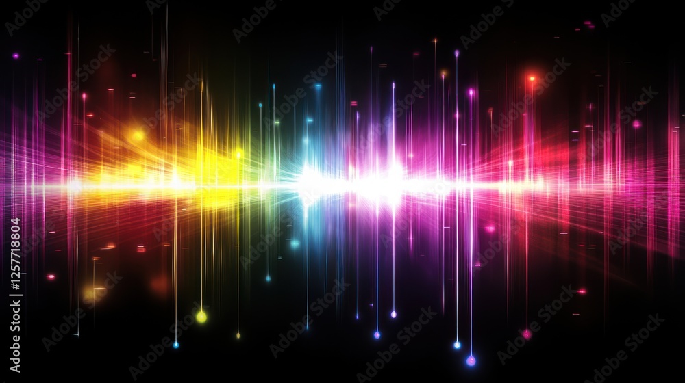 Aufkleber vibrant spectrum, abstract light show with luminescent patterns