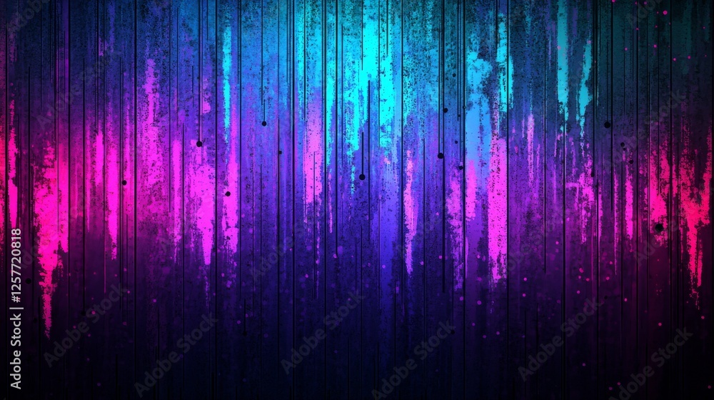 Poster an abstract digital background made up of rounded, colored lines, designed for the exchange of infor