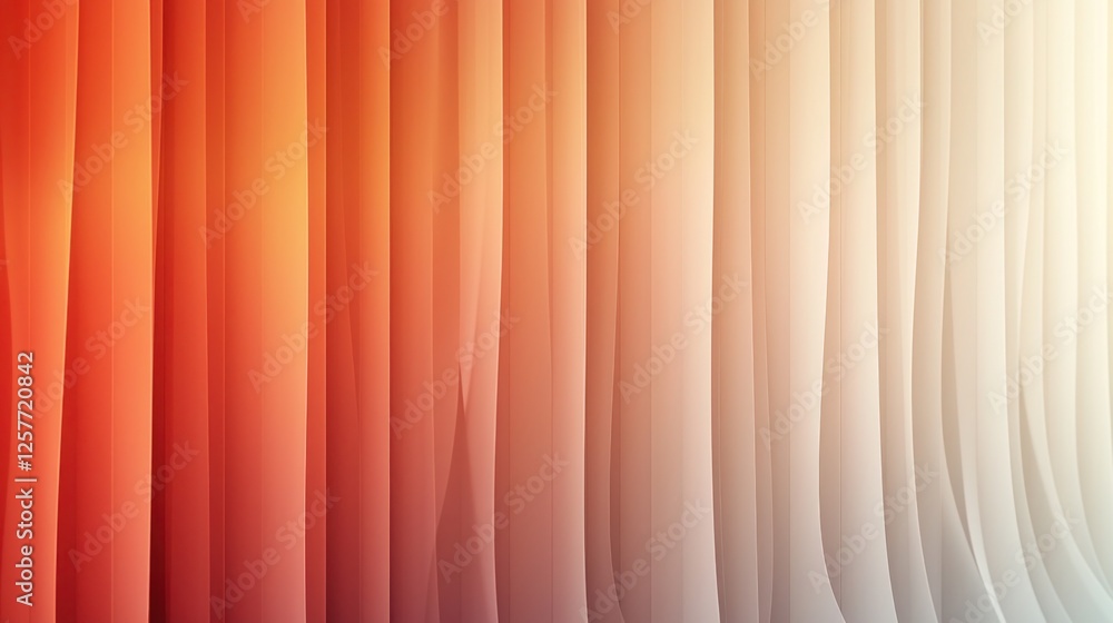 Poster abstract background with soft flowing lines in warm orange tones
