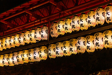 Japanese lanterns yasuka shrine