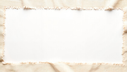 Fototapeta premium Elegant linen border with soft texture, perfect for wedding materials