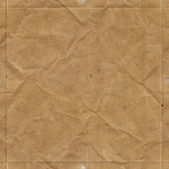 Fototapeta premium Crumpled brown paper texture for packaging use