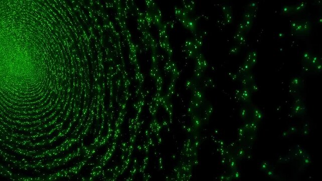 Green Particle Spiral Animation