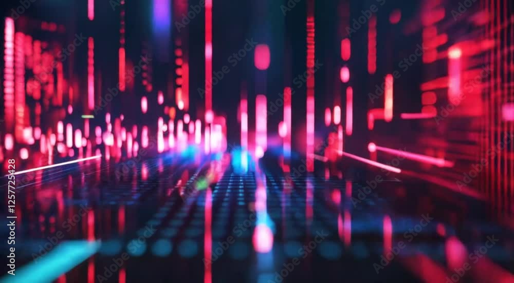 Poster abstract background with binary code