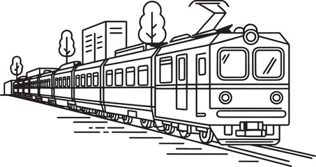 A beautiful train line art.