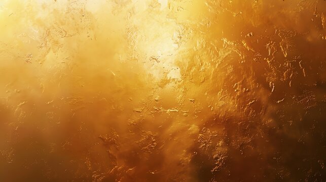 Molten gold texture. Golden surface with bright light. Abstract background. 3D rendering.