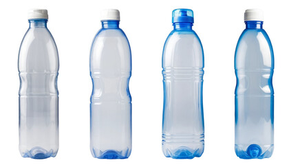 Naklejka premium Clear Plastic Water Bottle PNG set