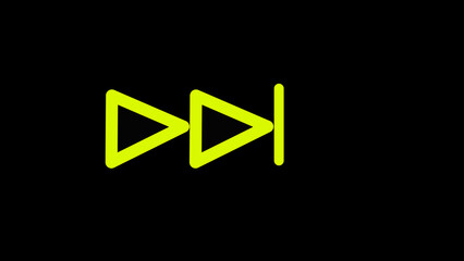 next icon isolated sign symbol vector illustration - high quality yeiiow style vector icons. Control symbol ,Music and video player arrow icon