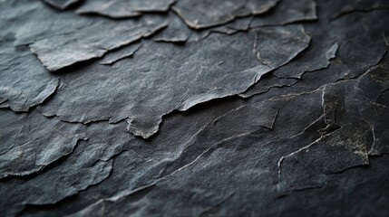 Obraz premium Dark, layered stone texture close-up