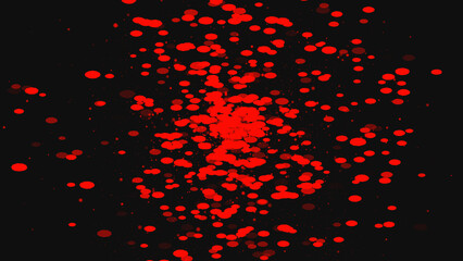 Background of different sizes of circles of different shades of the same color.Christmas and happy new year decoration light. Red color bokeh background with beautiful pattern.