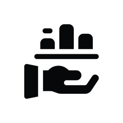 bar graph solid icon. vector icon for your website, mobile, presentation, and logo design.